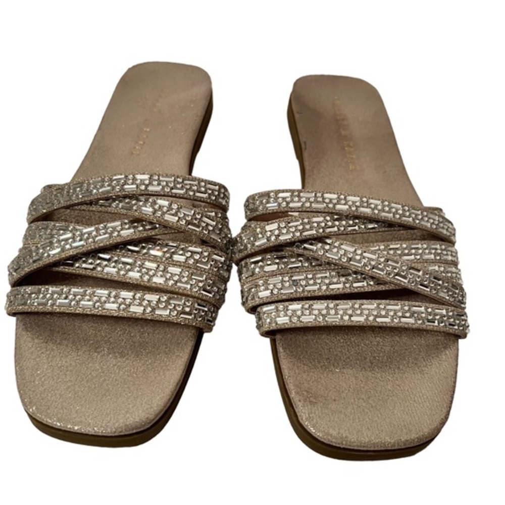 Kelly & Katie Women’s Soft Gold Metallic Embellished SandalSizw 8.5M